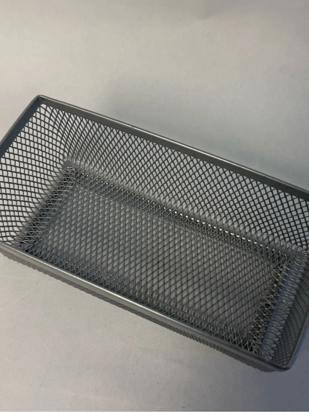 COCO Gray Mesh Desk Organizer Set Metal Storage Bins NWOT